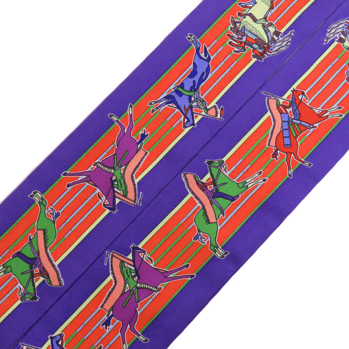 HERMES scarf silk purple Twilly Women  d