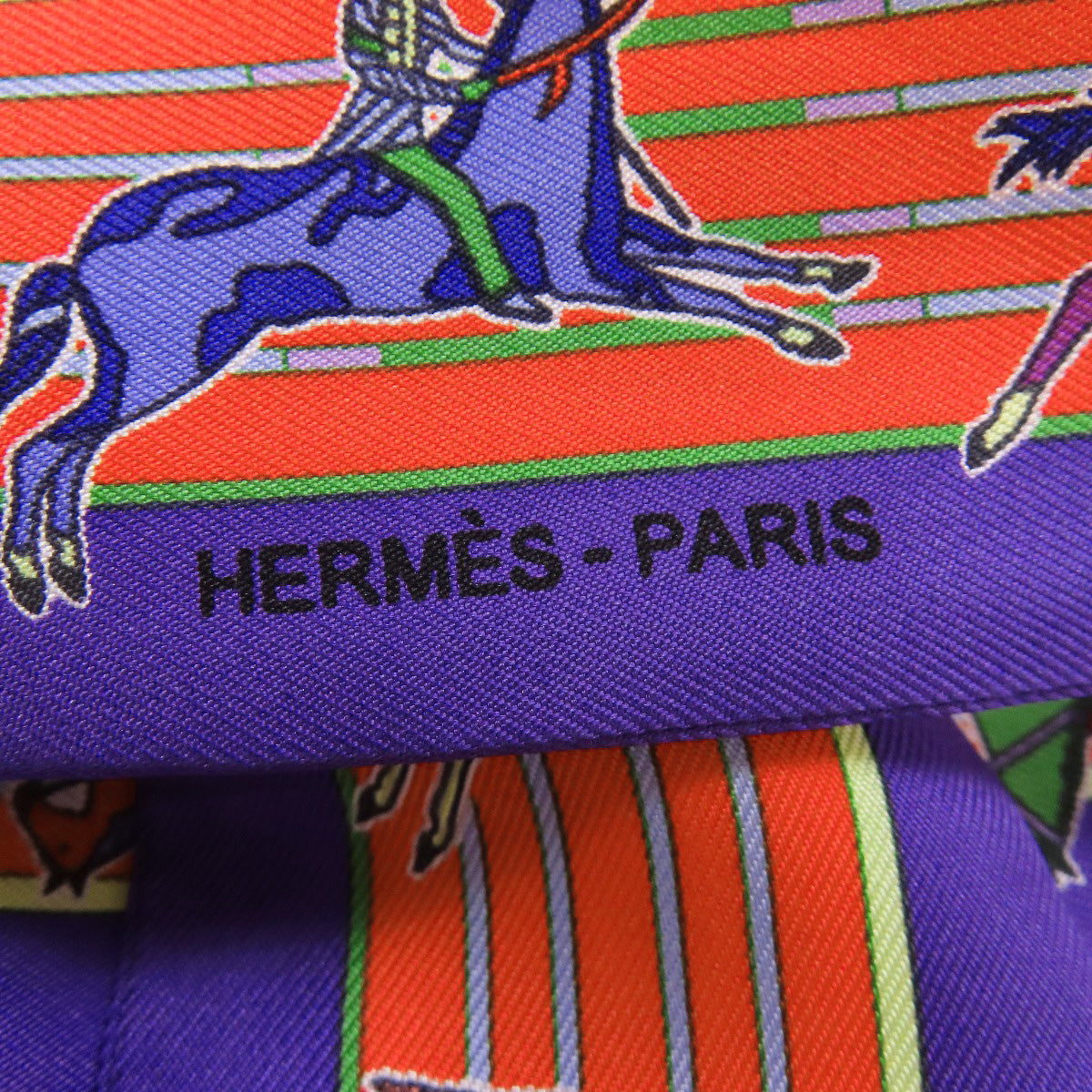 HERMES scarf silk purple Twilly Women  d