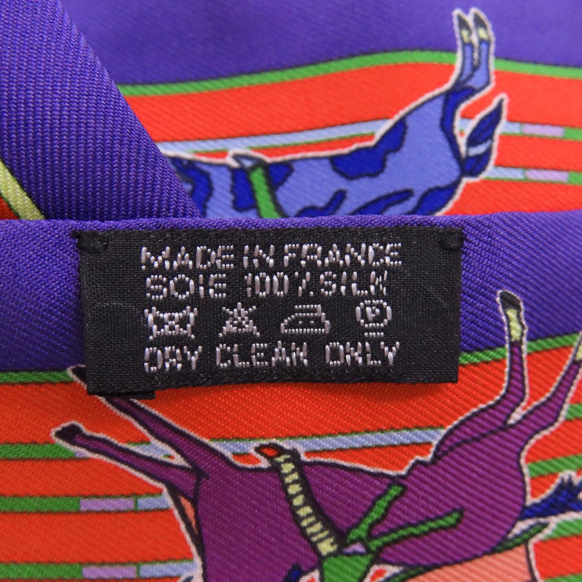 HERMES scarf silk purple Twilly Women  d