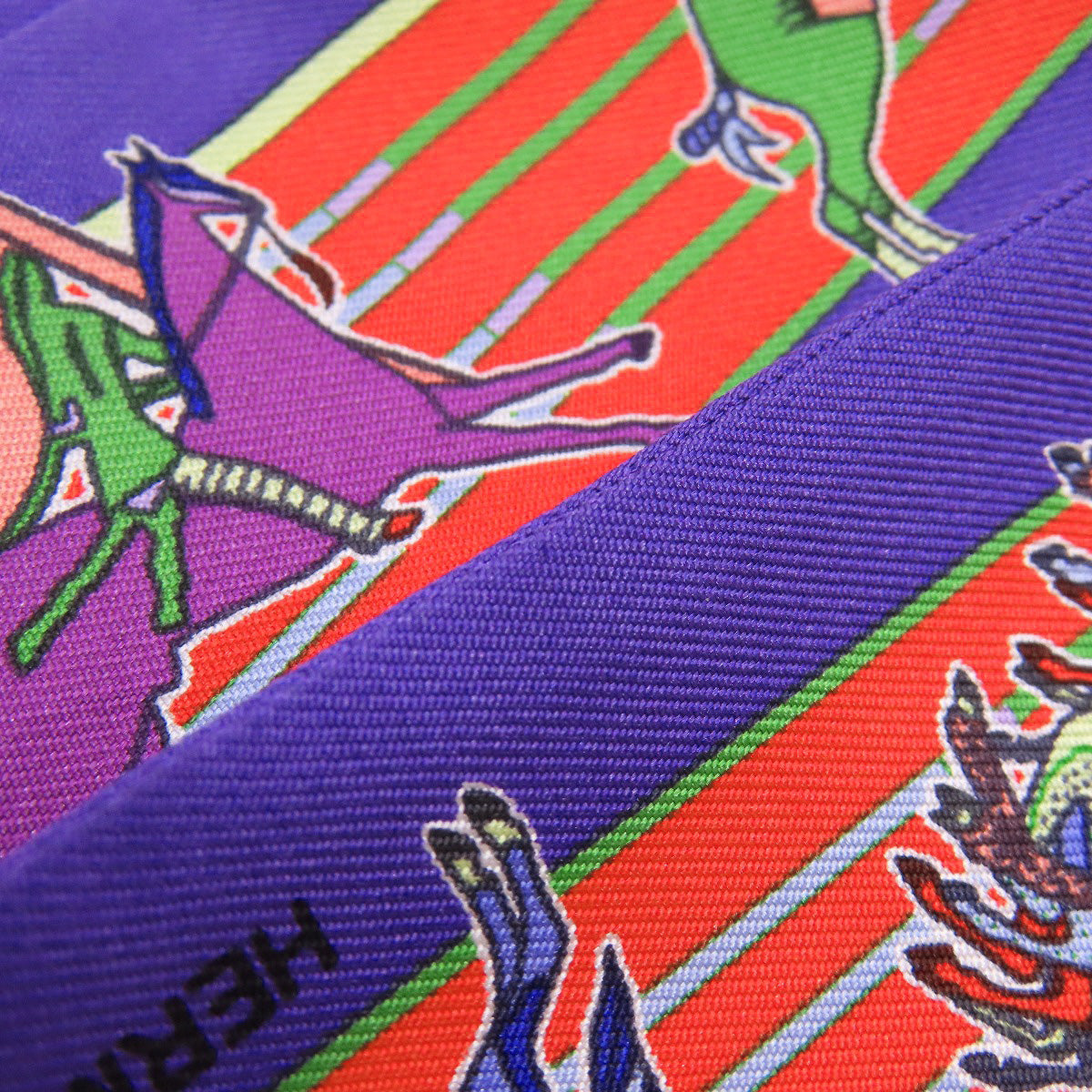 HERMES scarf silk purple Twilly Women  d