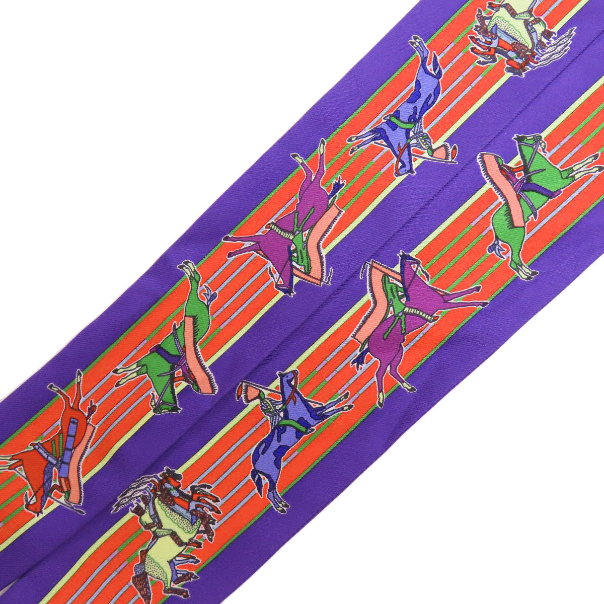 HERMES scarf silk purple Twilly Women  d