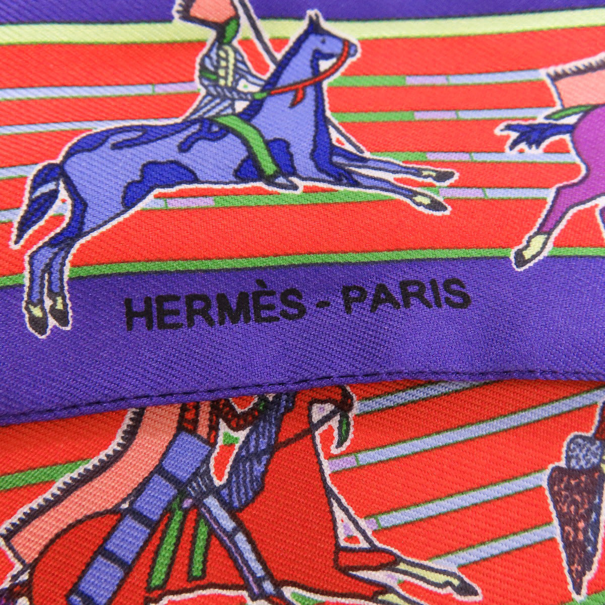 HERMES scarf silk purple Twilly Women  d