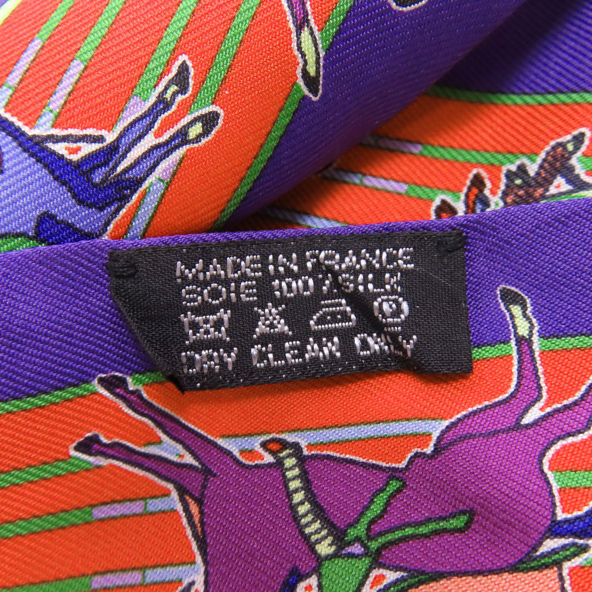 HERMES scarf silk purple Twilly Women  d