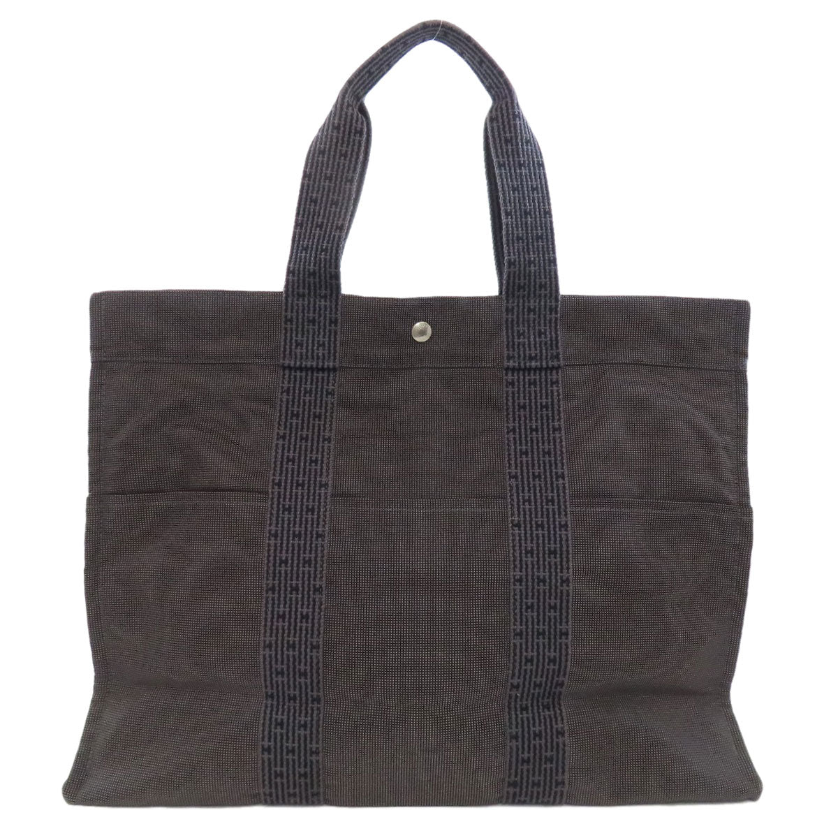HERMES Tote Bag canvas gray Her Line GM Women  d