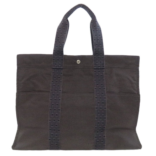 HERMES Tote Bag canvas gray Her Line GM Women  d