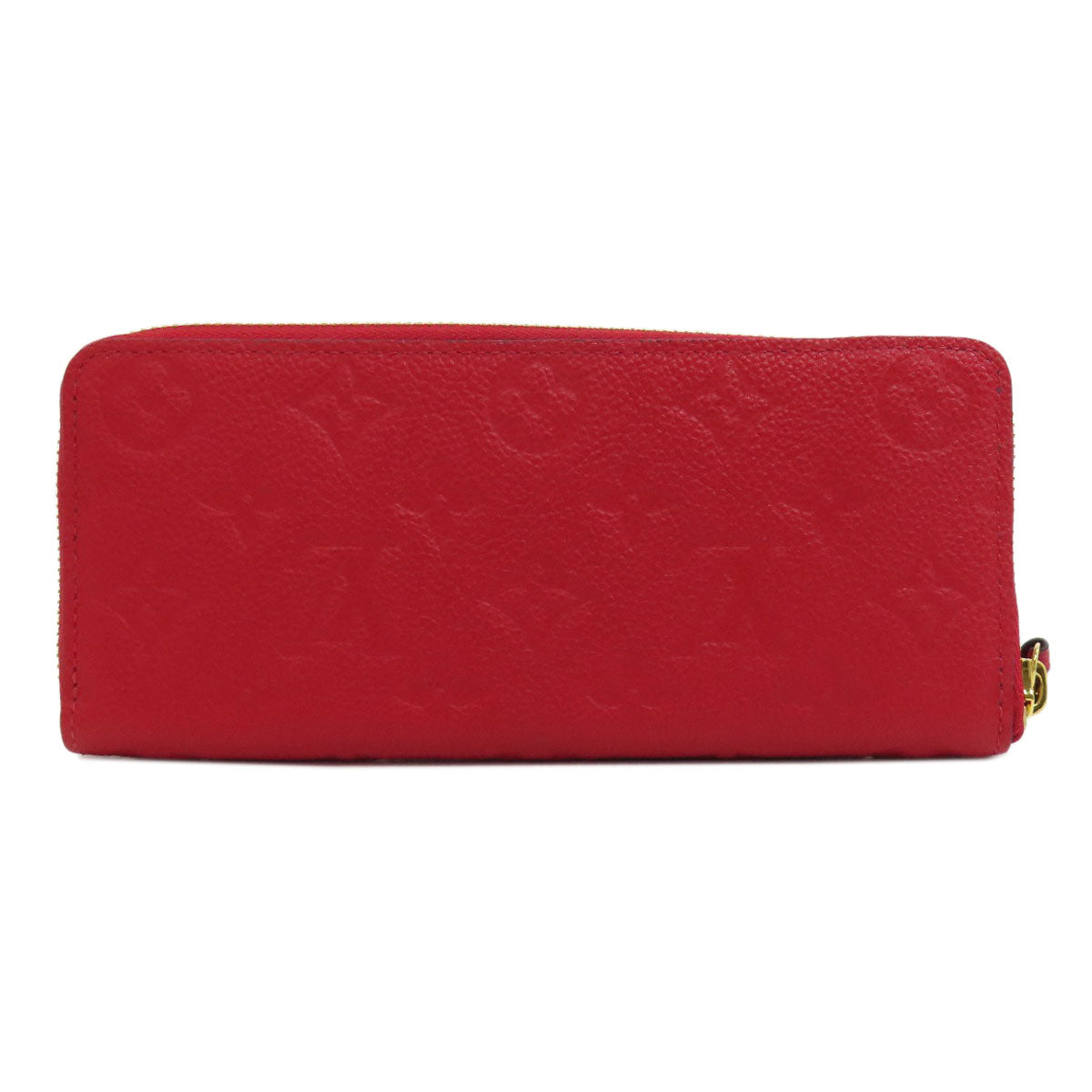 LOUIS VUITTON Long Wallet Purse M61701 Ann Platt Red Portefeuille Clemence Women