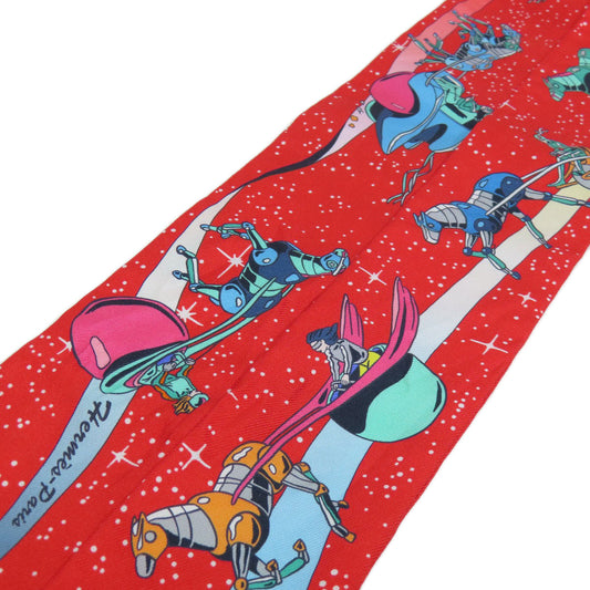 HERMES scarf silk Red Twilly Women  d