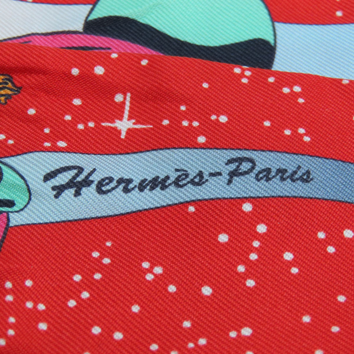 HERMES scarf silk Red Twilly Women  d