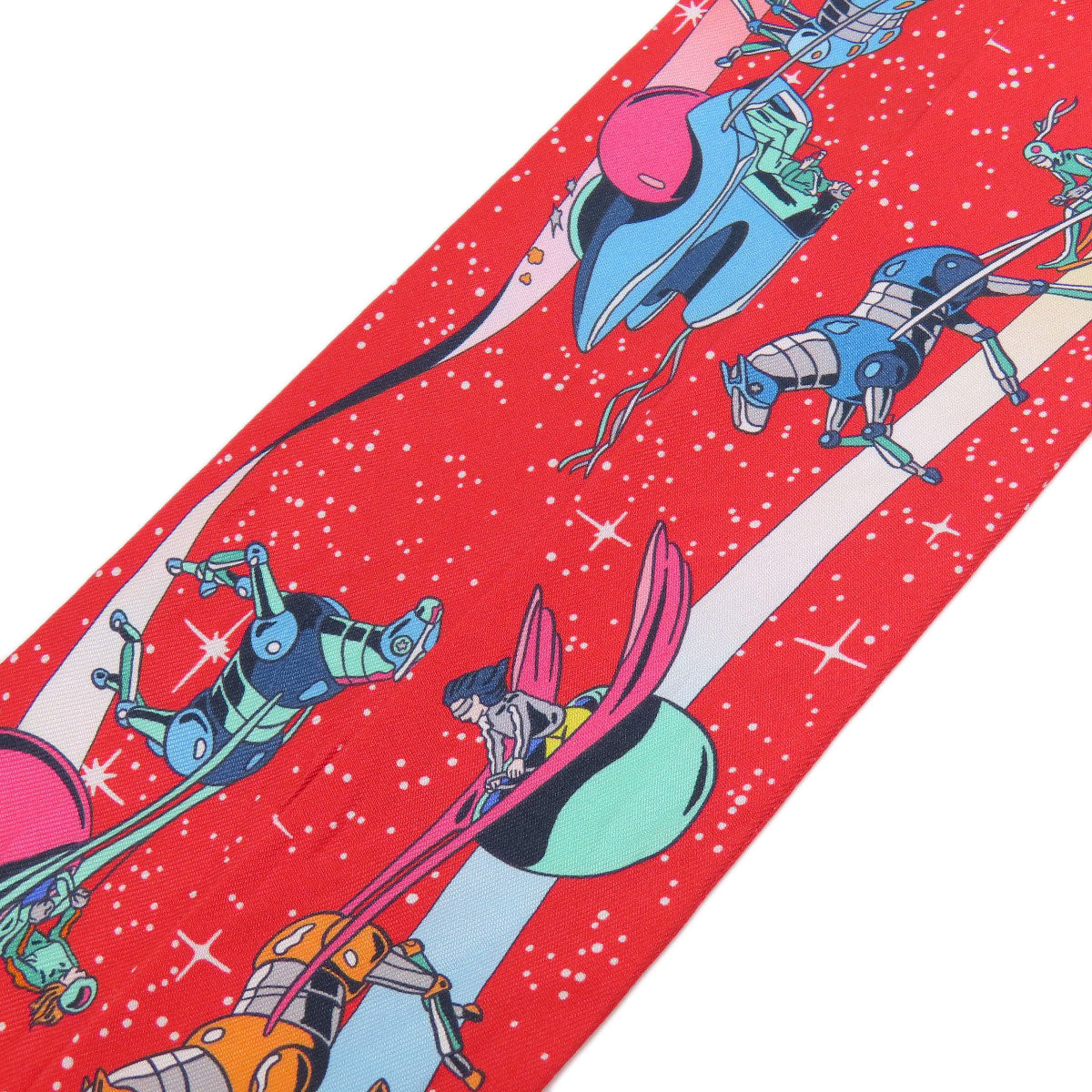 HERMES scarf silk Red Twilly Women  d