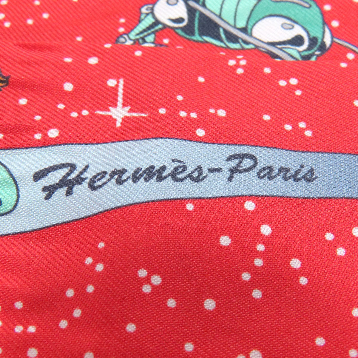 HERMES scarf silk Red Twilly Women  d