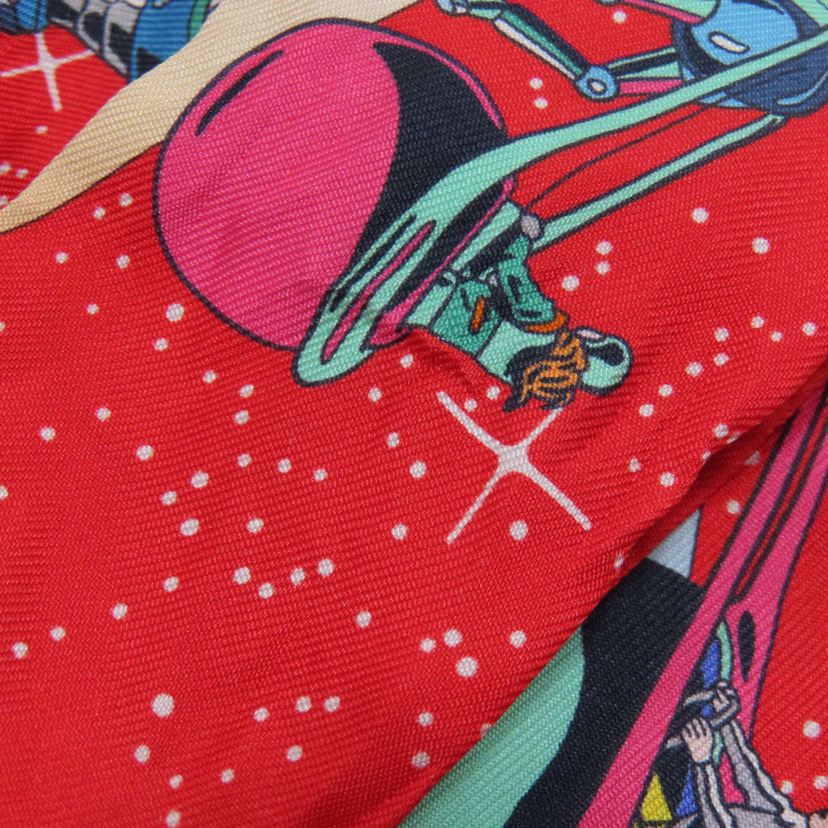 HERMES scarf silk Red Twilly Women  d