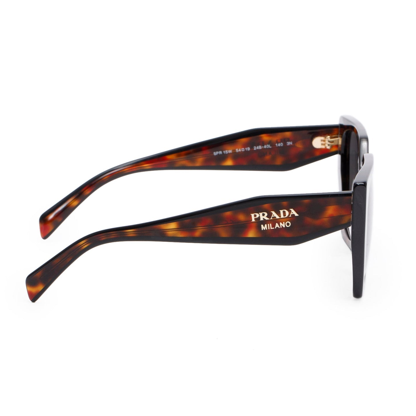 Prada SPR 15W Tortoise Acetate Rectangle Sunglasses