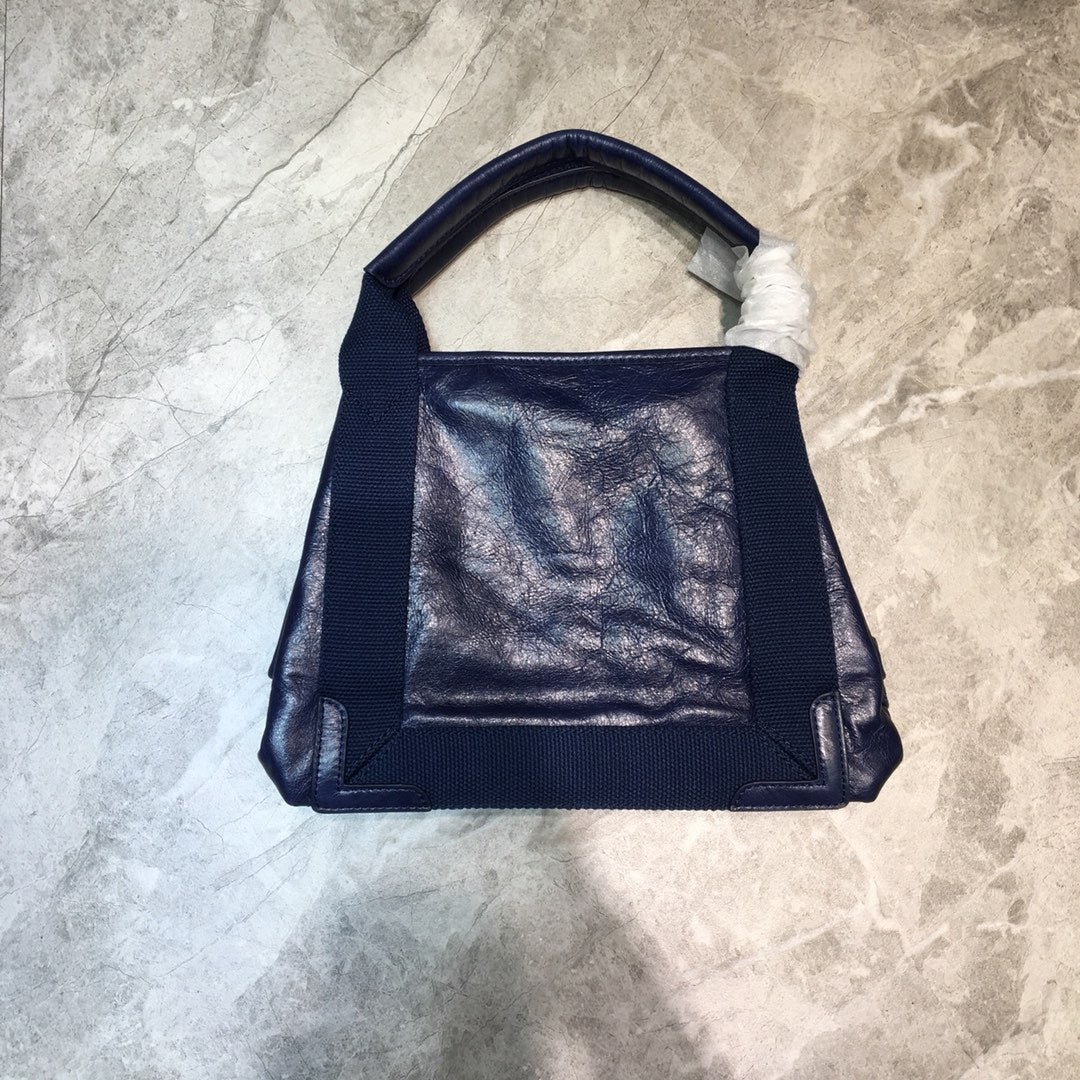 Top Quality Navy Small Cabas Tote Bag In Blue, For Women,  Bags 18.5in/47cm