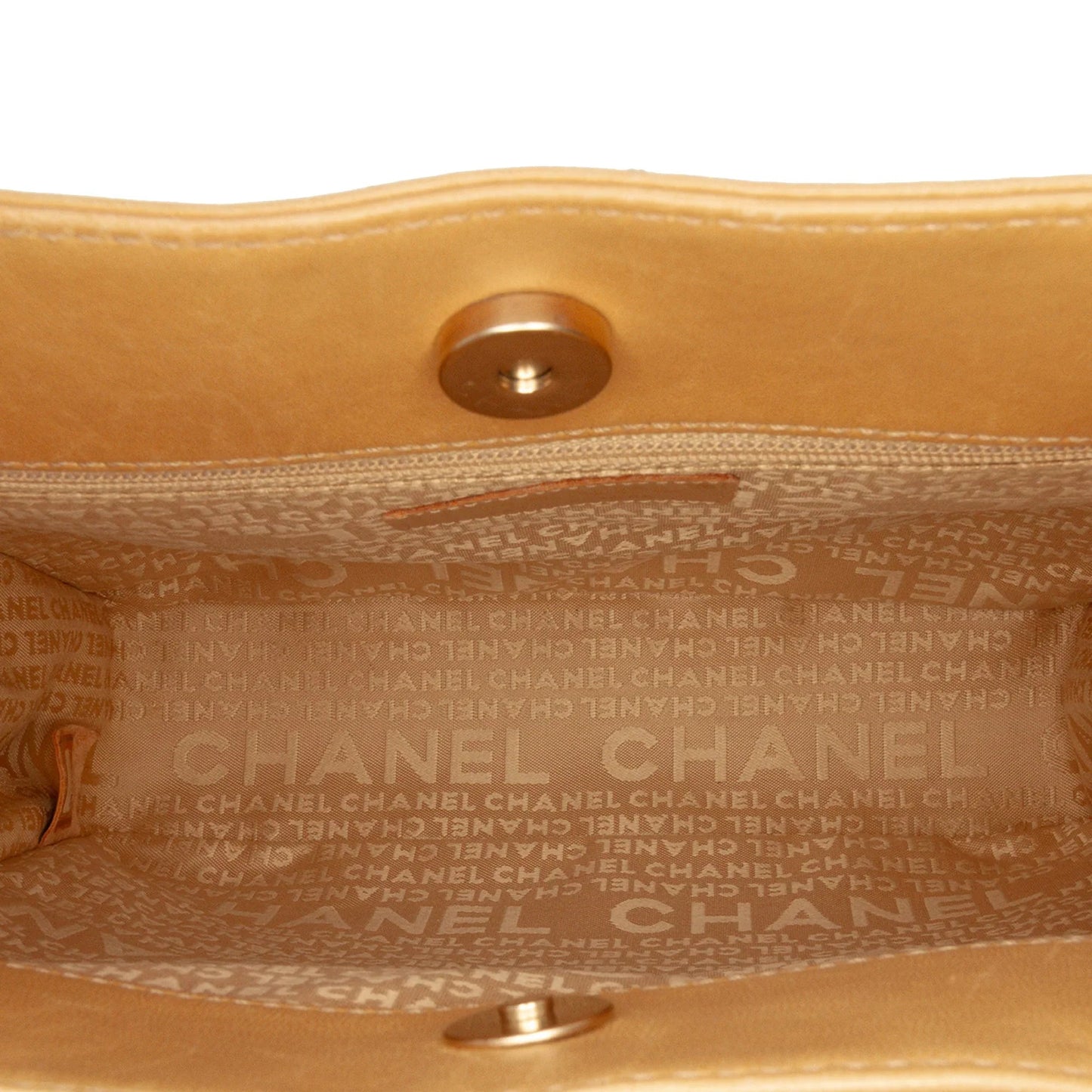 Brown Chanel CC Embossed Lambskin Precious Symbols Tote