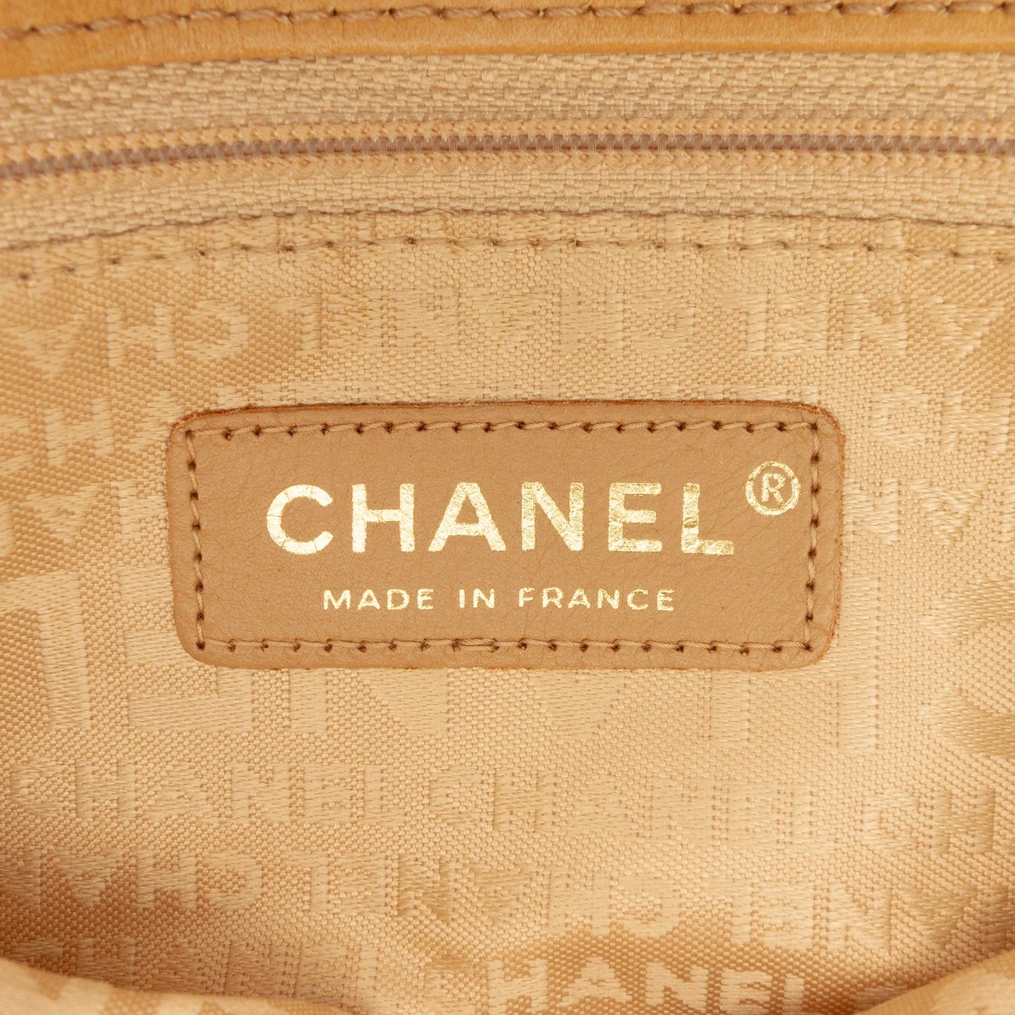 Brown Chanel CC Embossed Lambskin Precious Symbols Tote