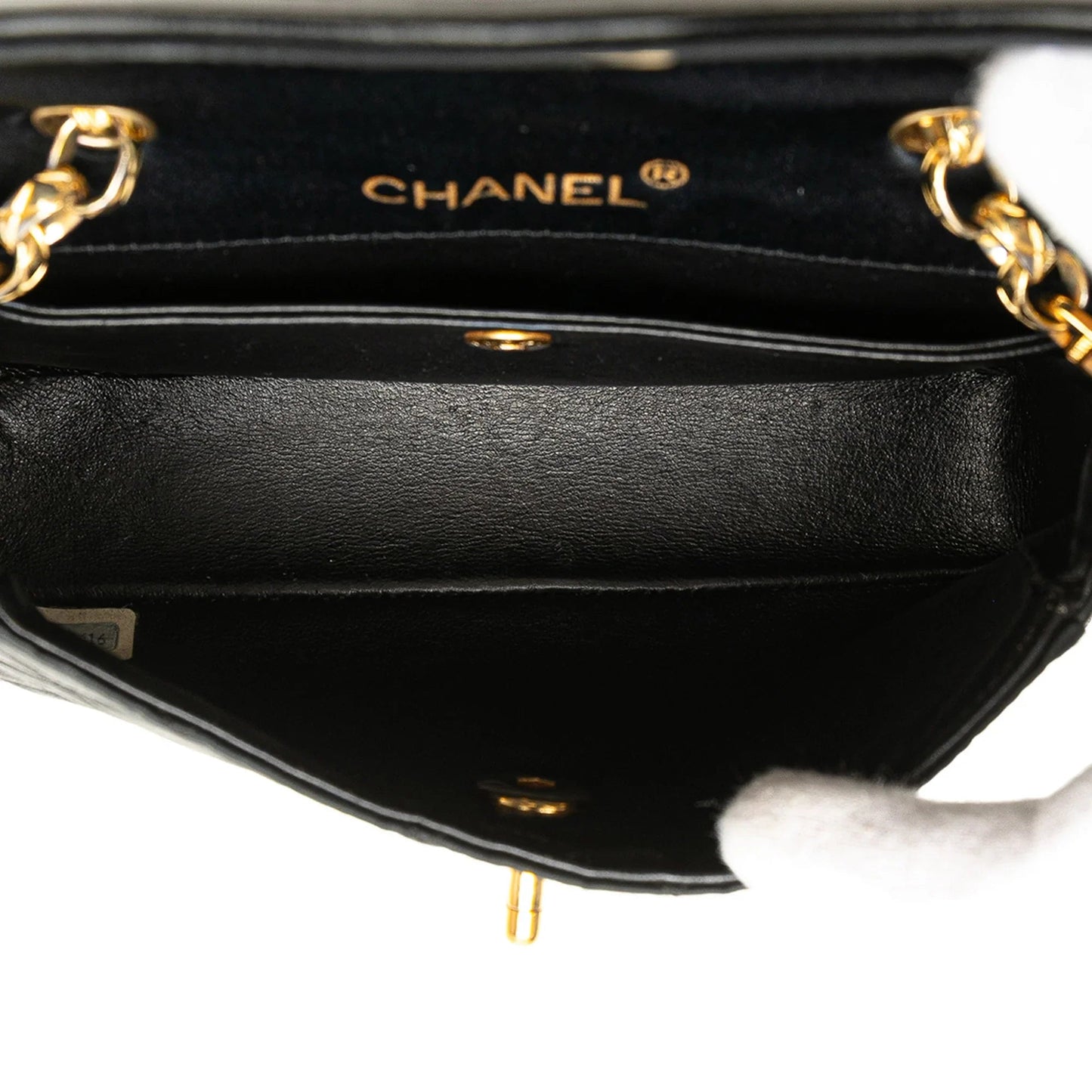 Black Chanel CC Quilted Satin Bijoux Chain Single Flap Crossbody Bag