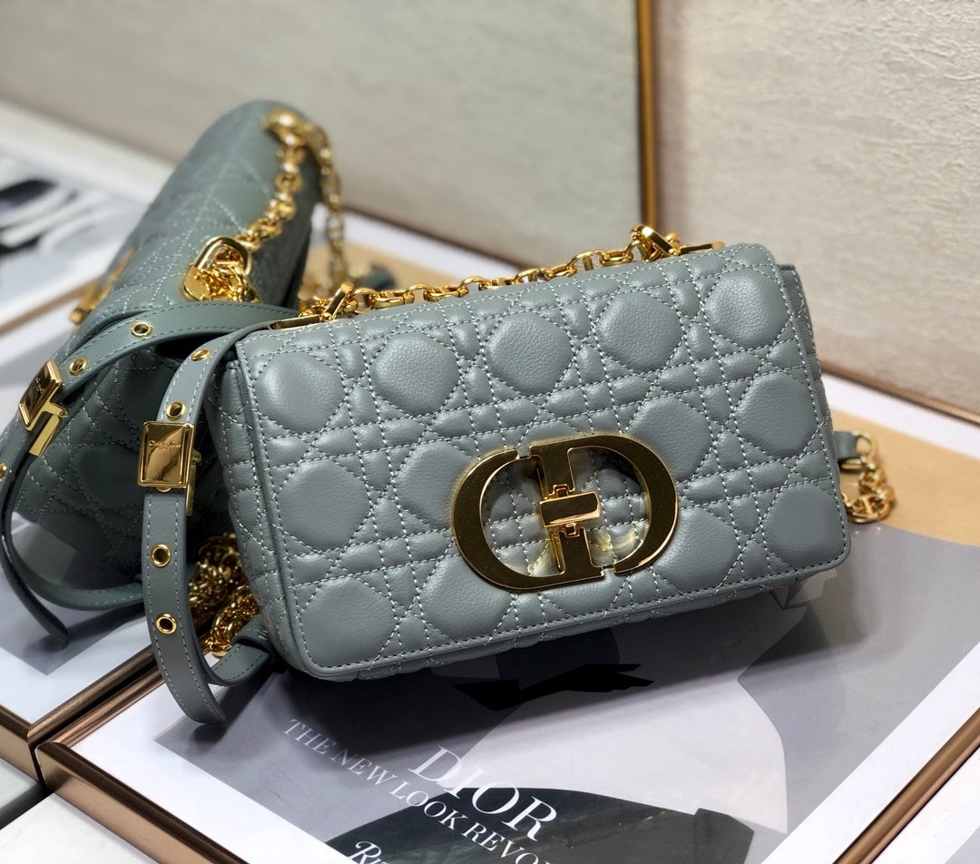 Top Quality Small Caro Bag, Grey, For Women Womens Handbags, Shoulder Bags, Crossbody Bags, 20cm CD M9241UWHC_M41G