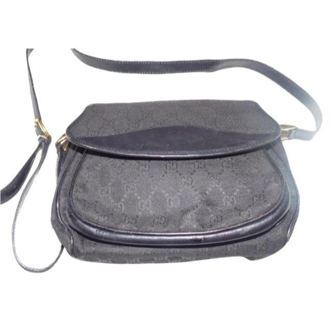 Gucci   Black Large G Logo Leather Hobo Bag