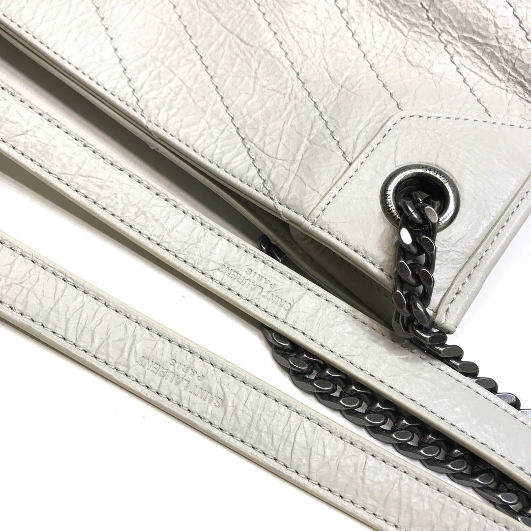 YSSL Niki Medium Shopping Bag White For Women 12in/32cm YSL 