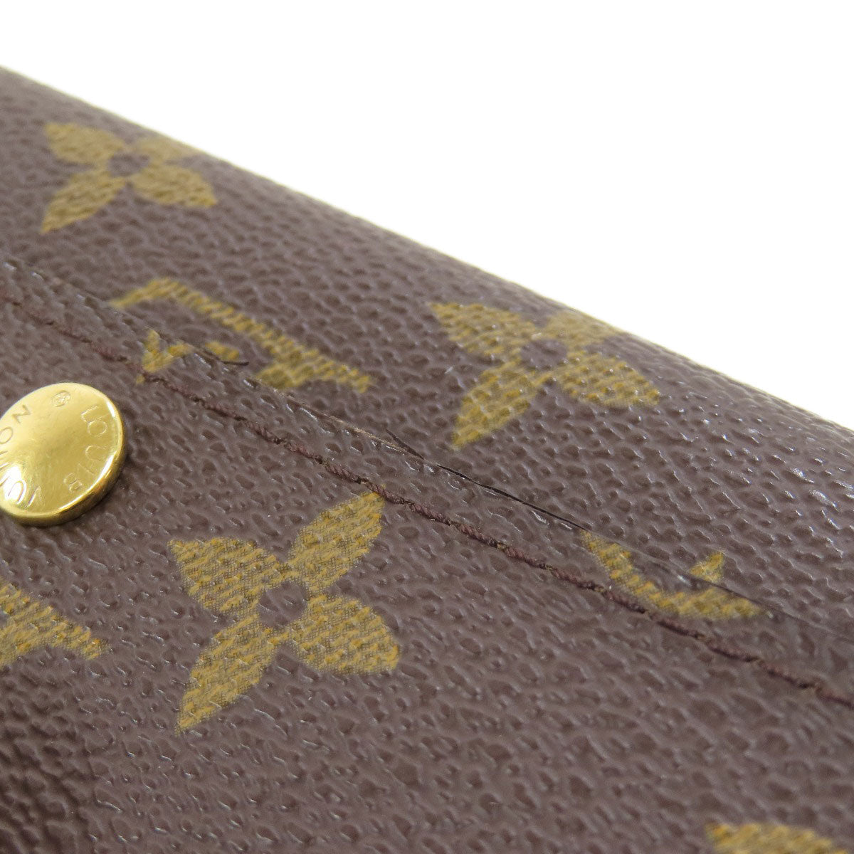 LOUIS VUITTON Bifold Wallet M61735 Monogram canvas Brown Portonet Zip Women  d