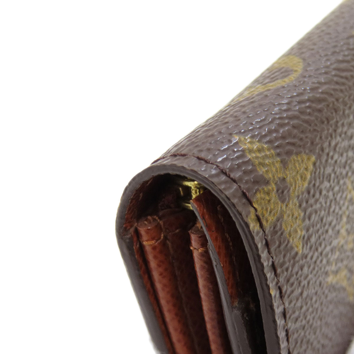 LOUIS VUITTON Bifold Wallet M61735 Monogram canvas Brown Portonet Zip Women  d