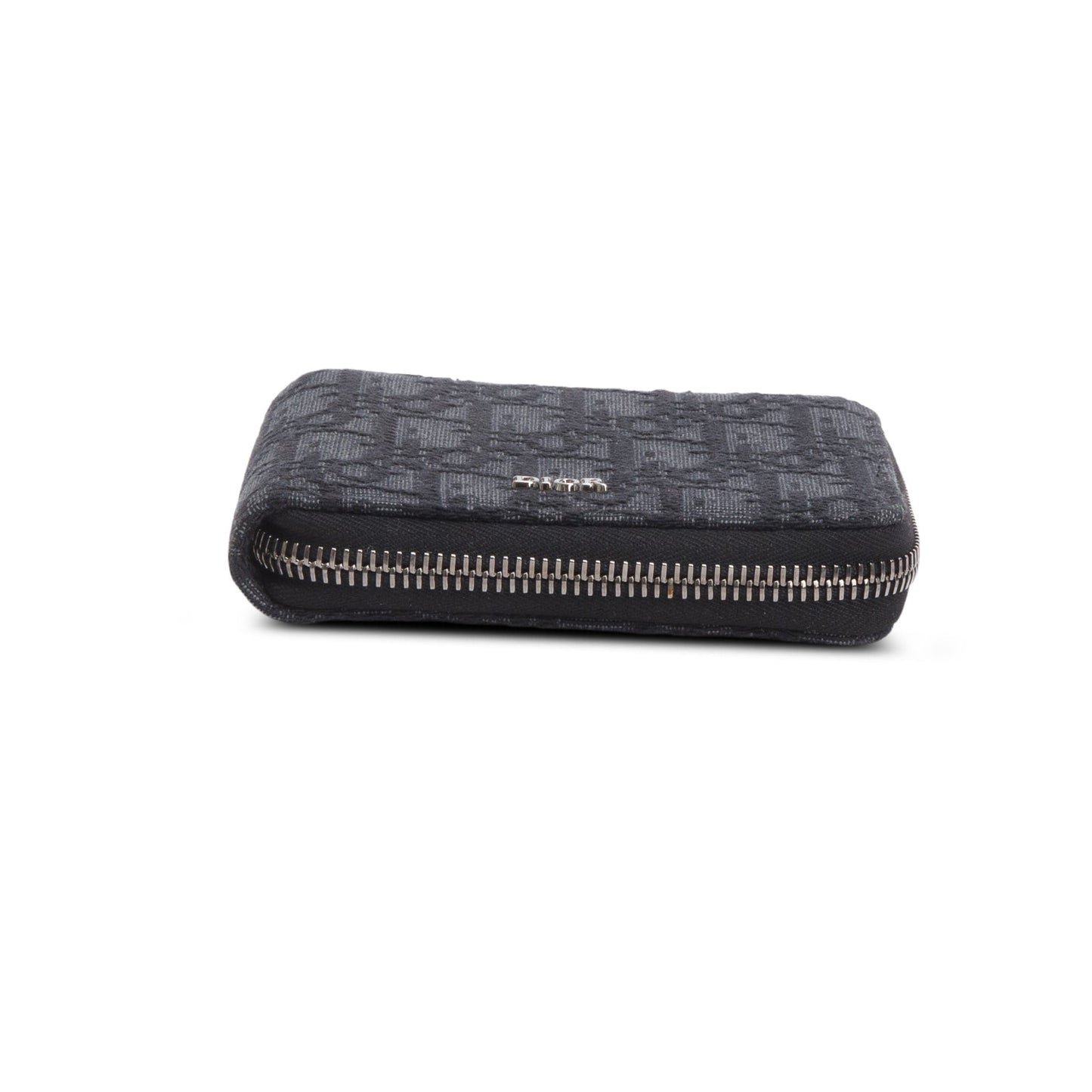 Christian Dior 2022 Black Oblique Zipped Coin Purse Wallet