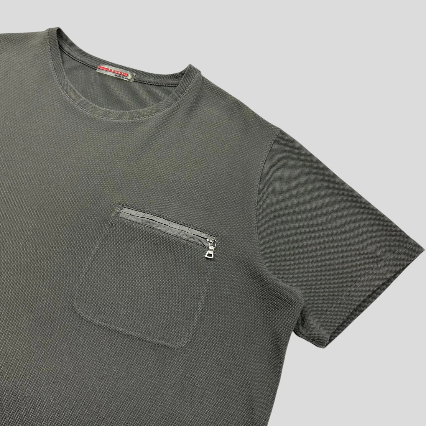 Prada Sport 00’s Heavyweight  Textured Cotton Stash T-shirt - L/XL
