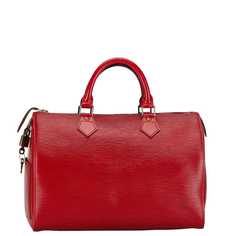 Louis Vuitton Epi Speedy 30 Handbag Mini Boston Bag M43007 Castilian Red Leather  Louis Vuitton