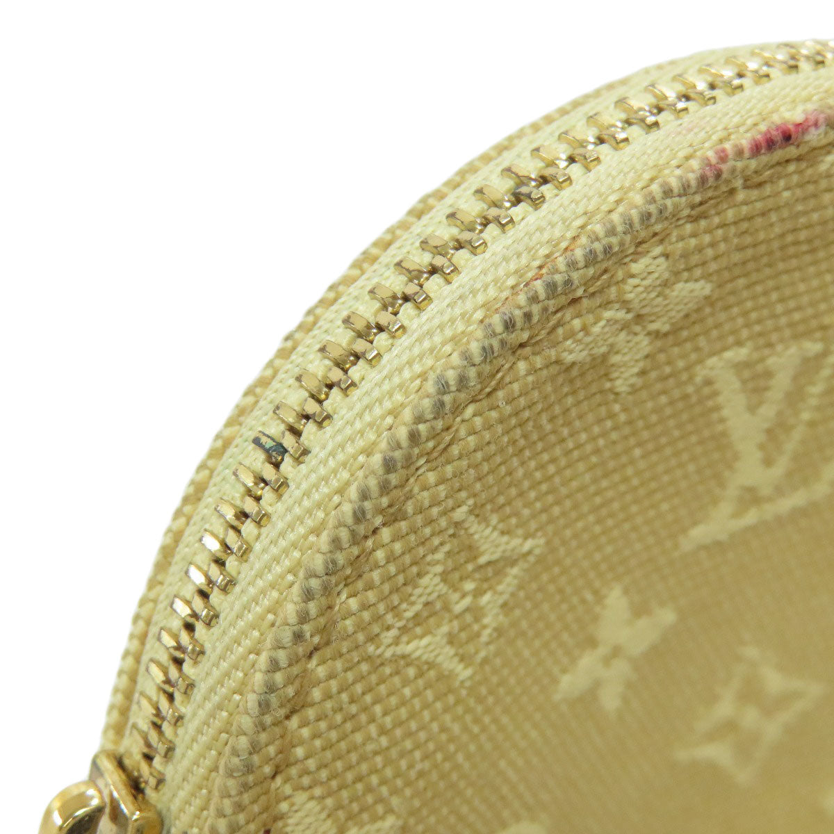 LOUIS VUITTON Coin case M92452 Monogram mini run beige Portonet Ron Women  d