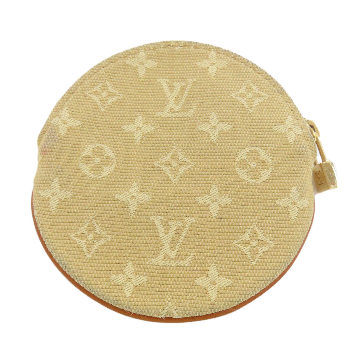 LOUIS VUITTON Coin case M92452 Monogram mini run beige Portonet Ron Women  d