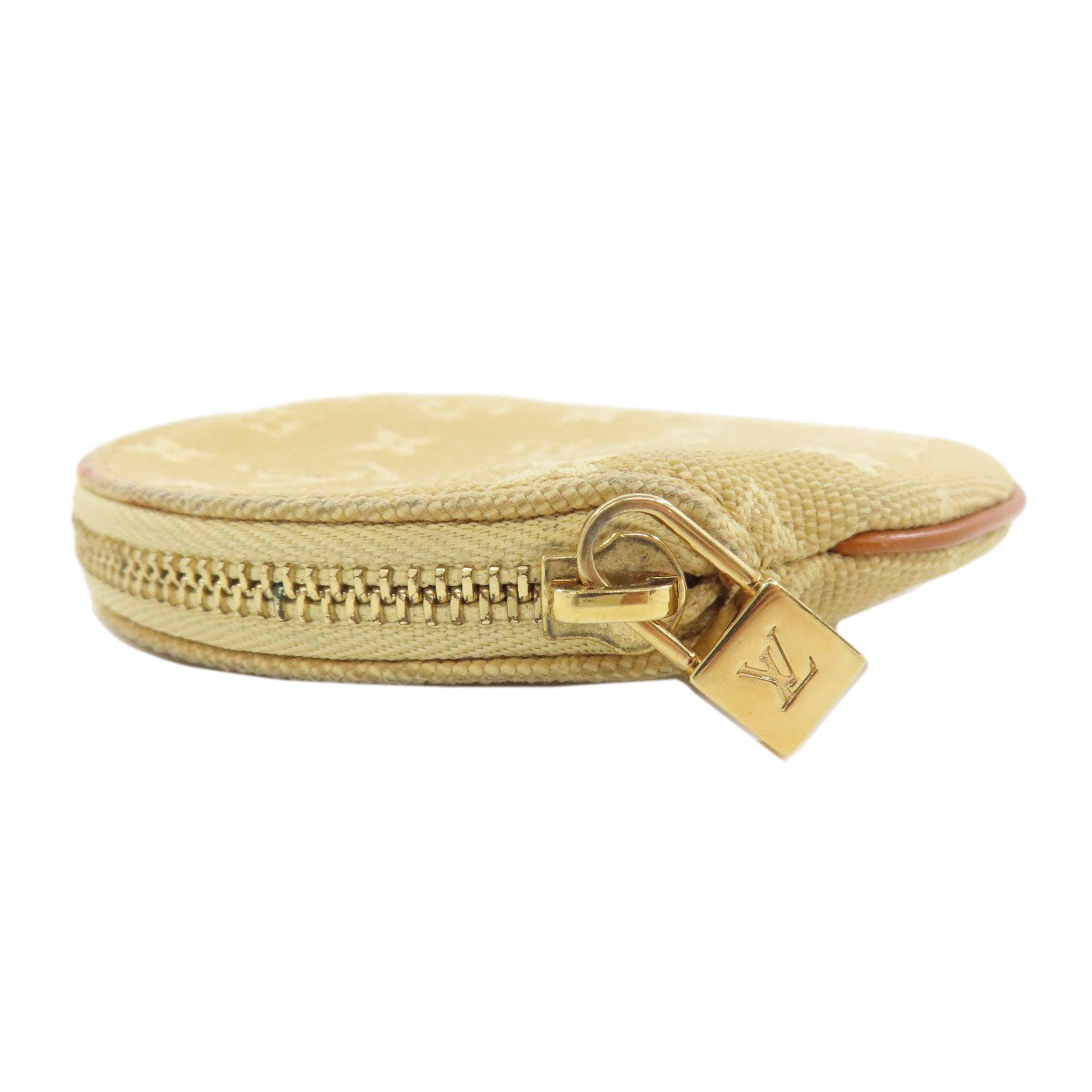 LOUIS VUITTON Coin case M92452 Monogram mini run beige Portonet Ron Women  d
