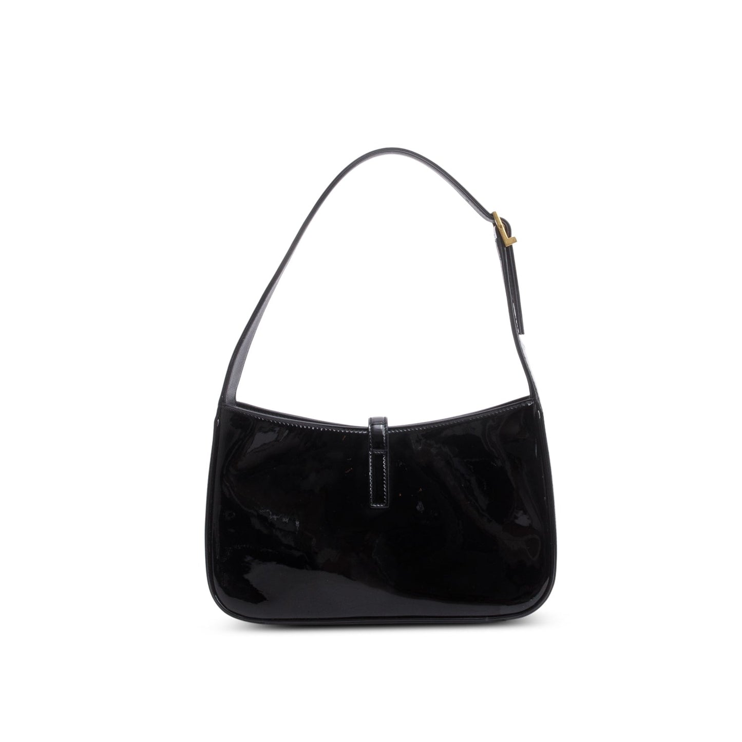 Saint Laurent 2021 Black Patent Calfskin Le 5 a 7 Hobo