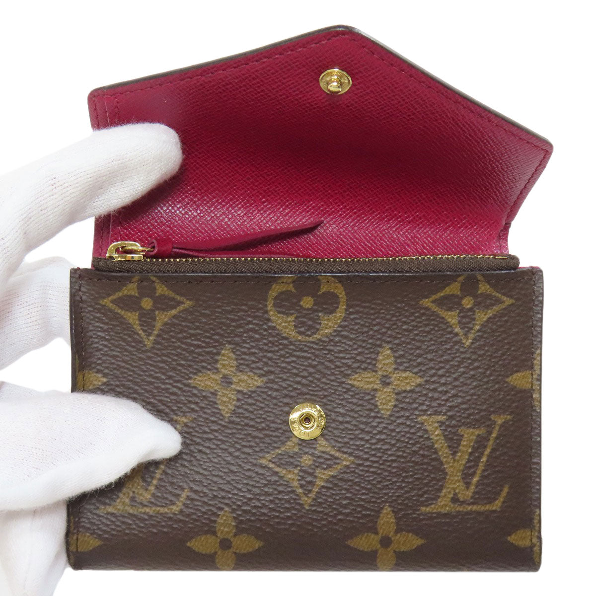 LOUIS VUITTON Bifold Wallet M41938 Monogram canvas Brown Portefeuille Victorine Women  d
