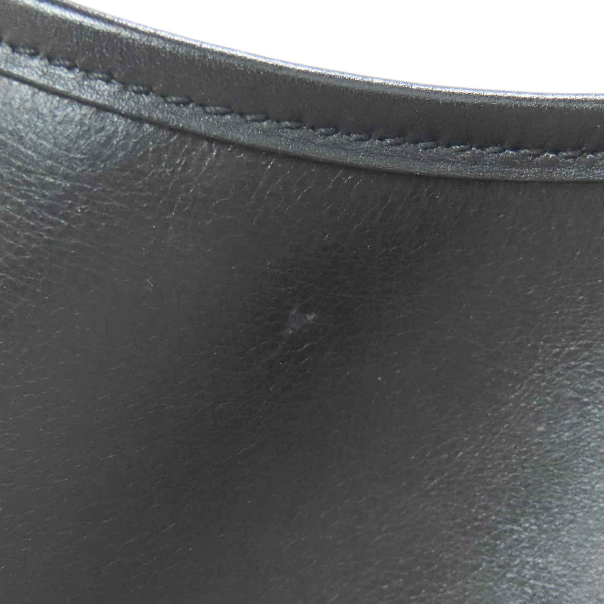 HERMES Shoulder Bag Calfskin black Trim 31 Gold Metal Women  d