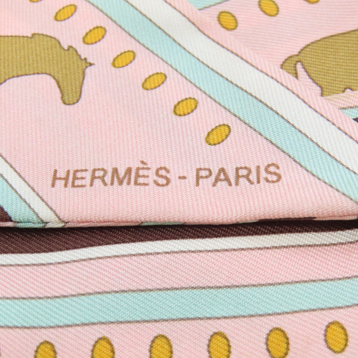 HERMES scarf silk pink Twilly Women  d