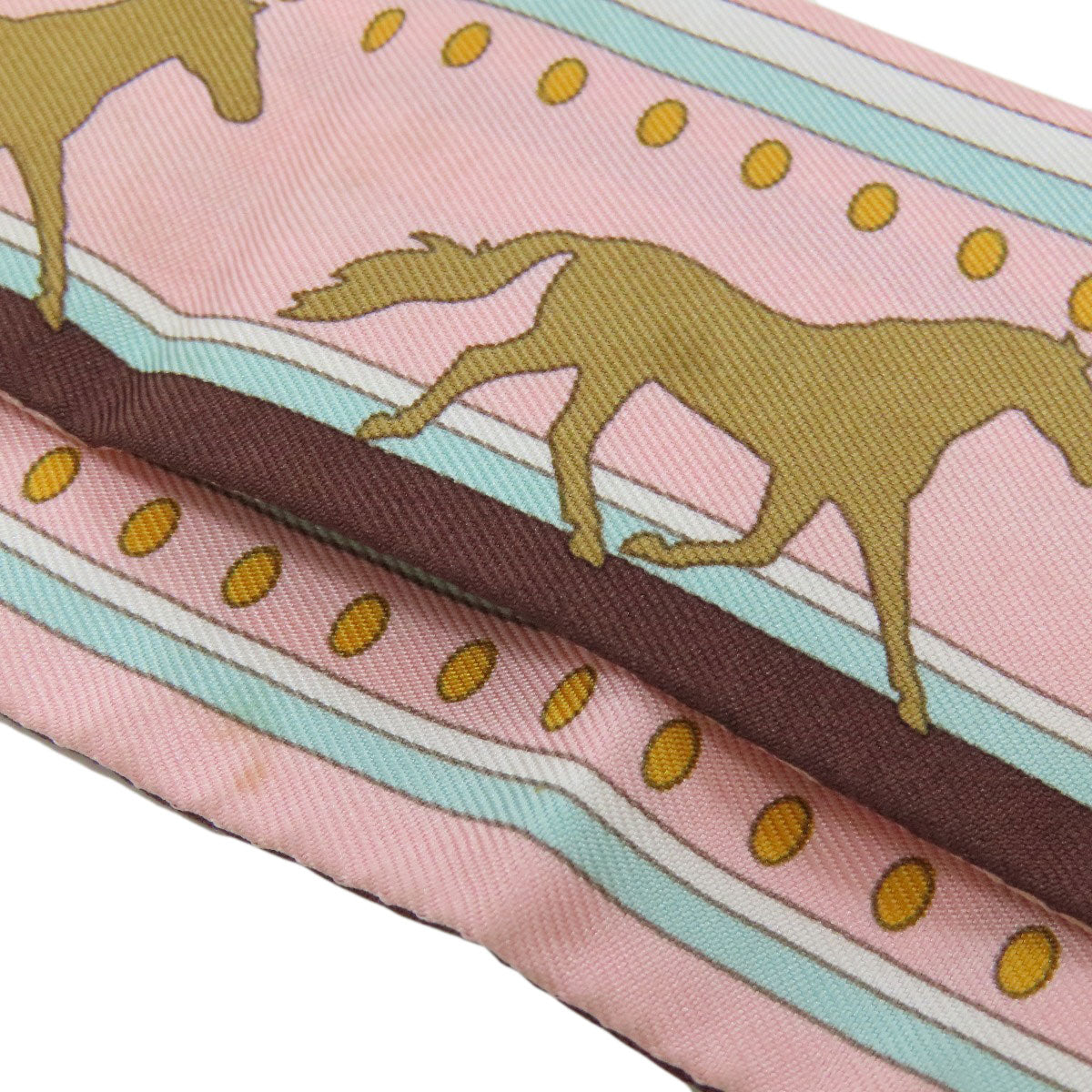 HERMES scarf silk pink Twilly Women  d