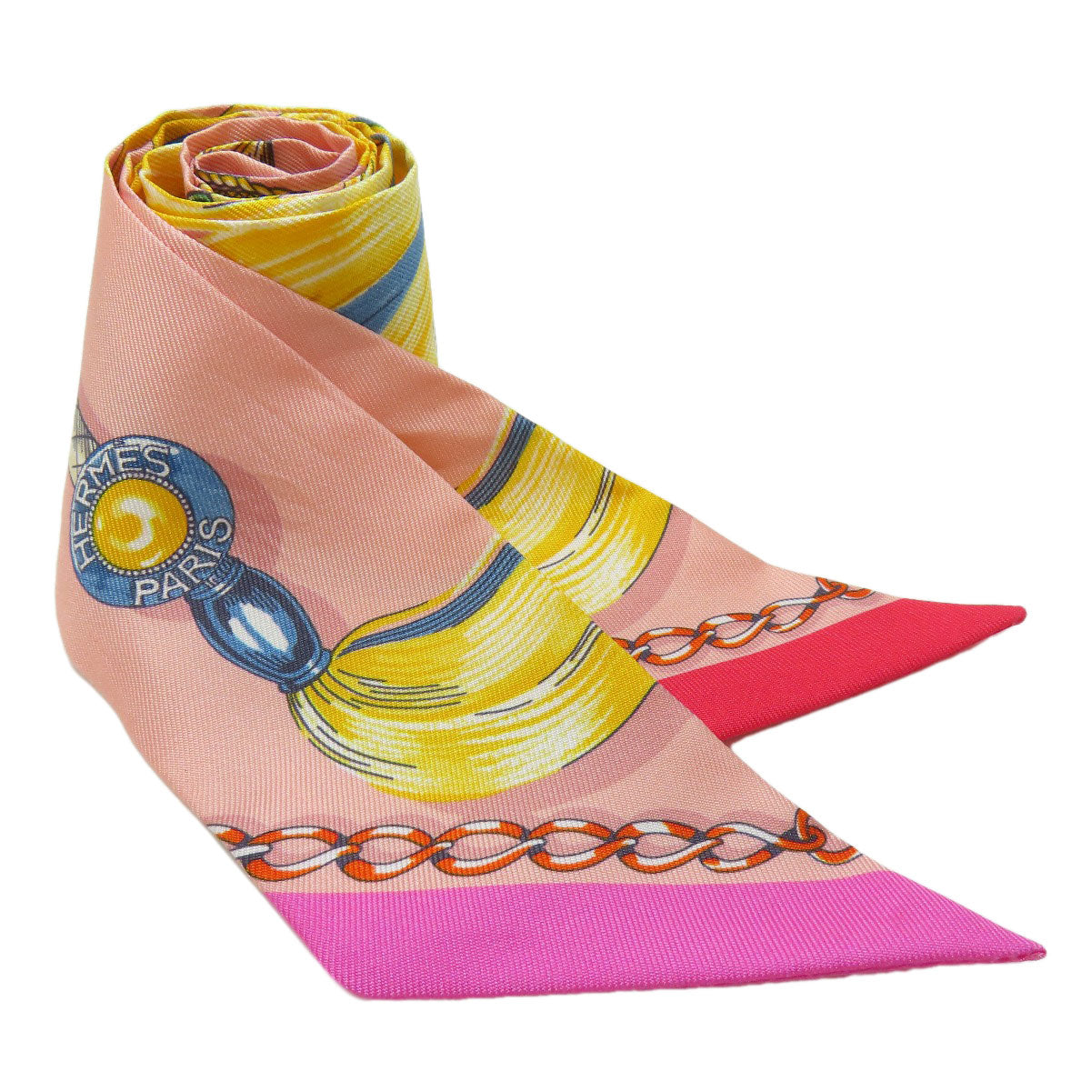 HERMES scarf silk pink Twilly Women  d