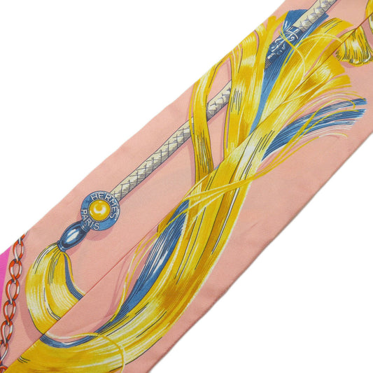 HERMES scarf silk pink Twilly Women  d