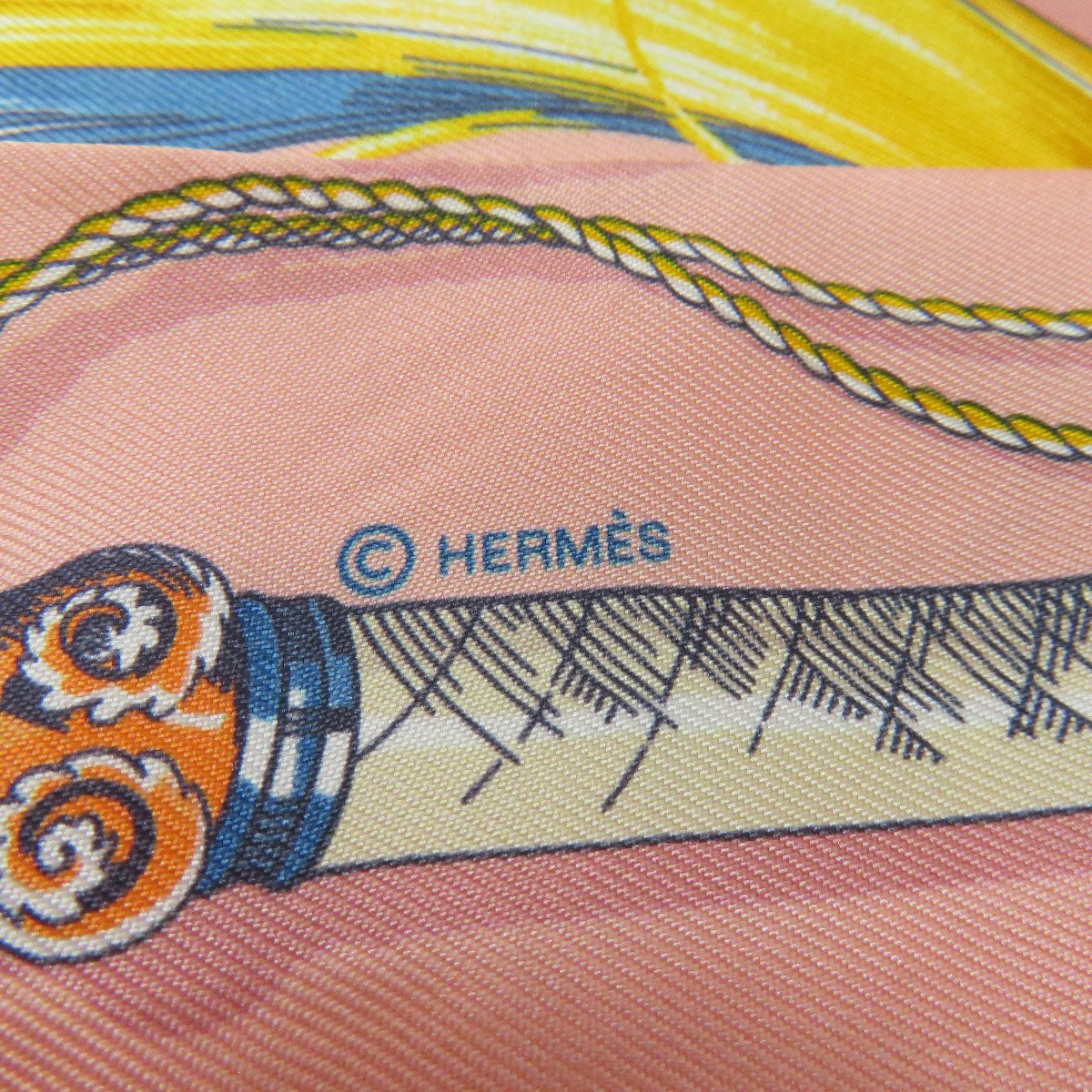 HERMES scarf silk pink Twilly Women  d