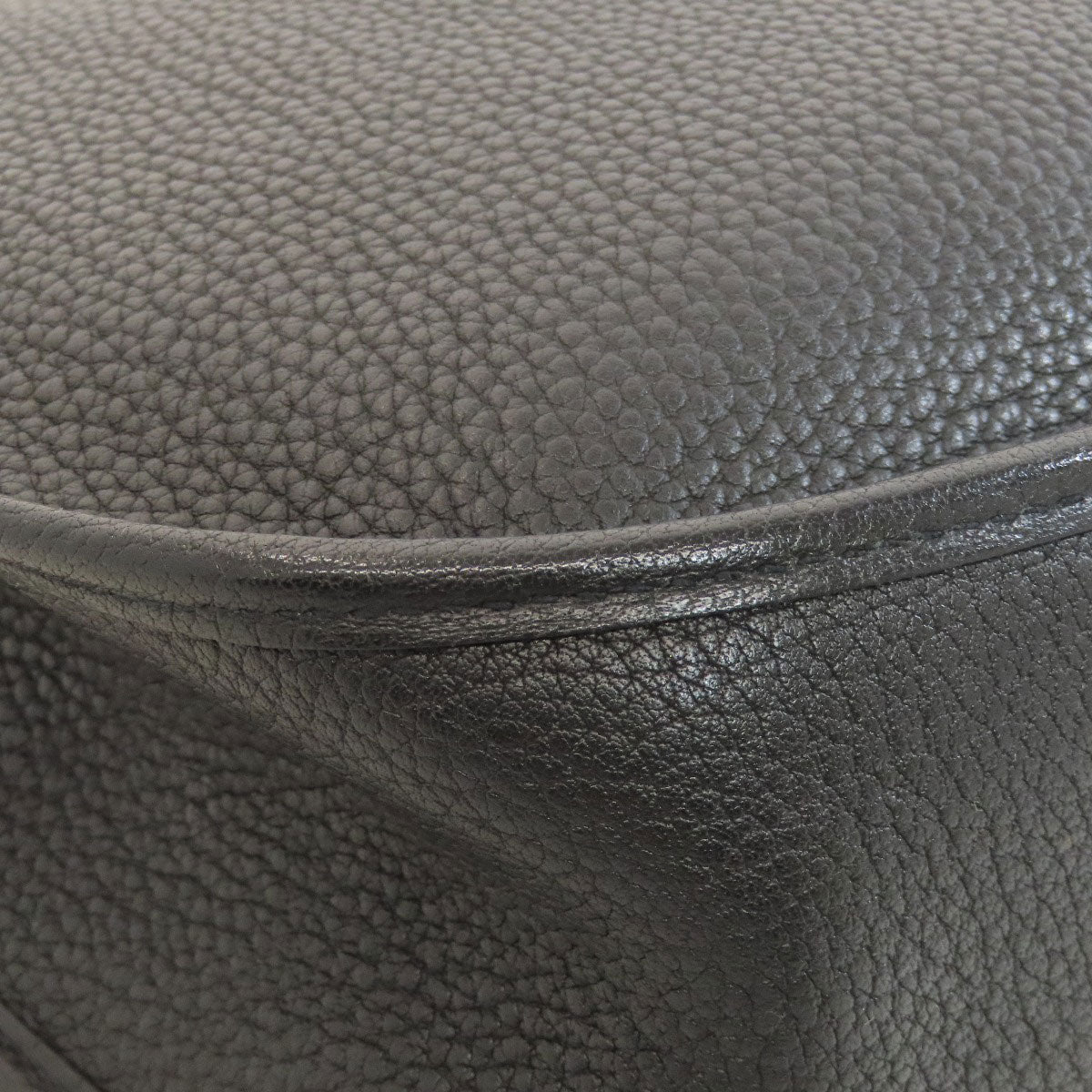 HERMES Shoulder Bag Togo black Evelyn 1 GM Gold Metal Women  d