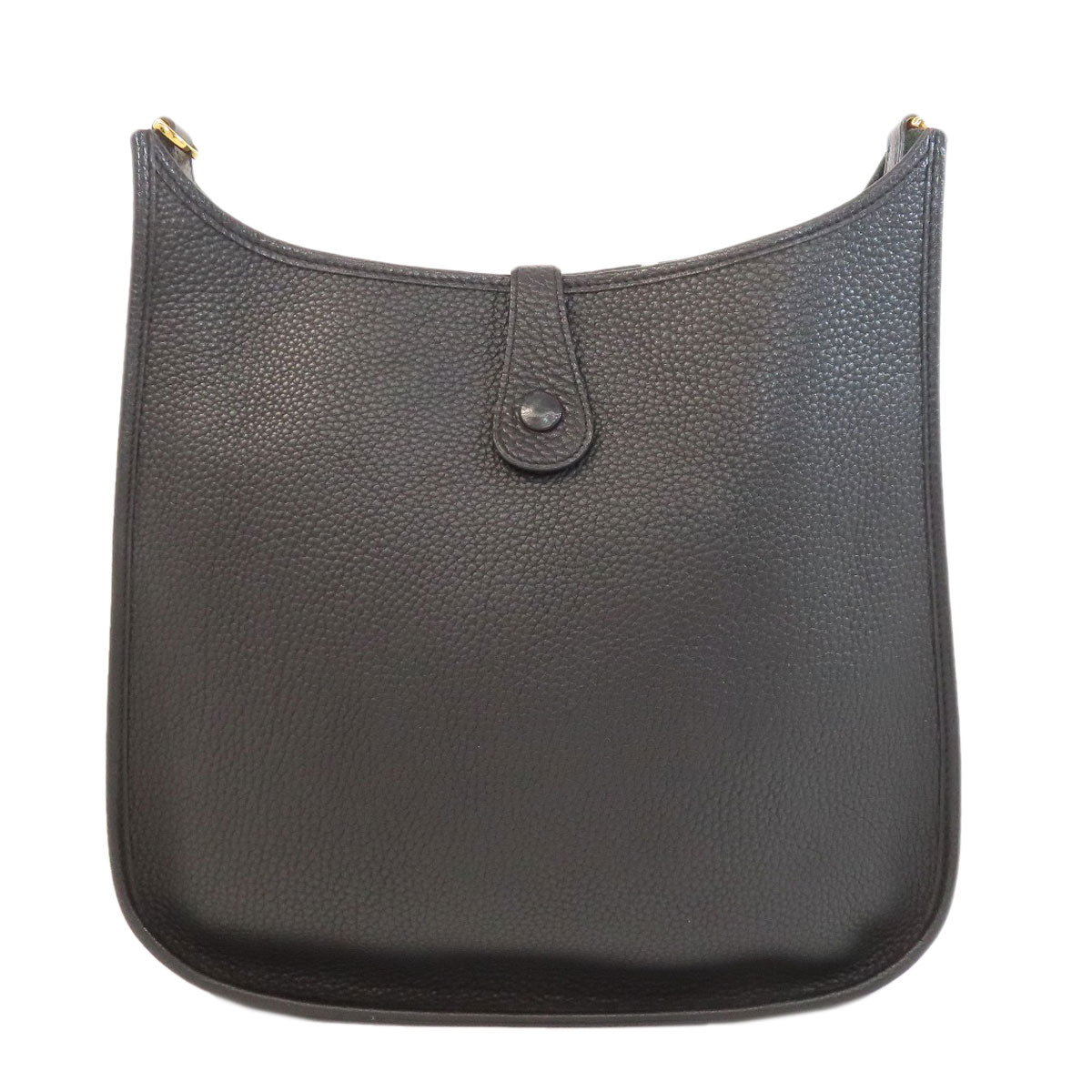 HERMES Shoulder Bag Togo black Evelyn 1 GM Gold Metal Women  d