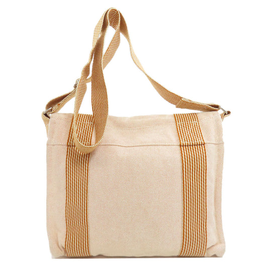 HERMES Shoulder Bag canvas Orange Fool Toe Basas Women  d