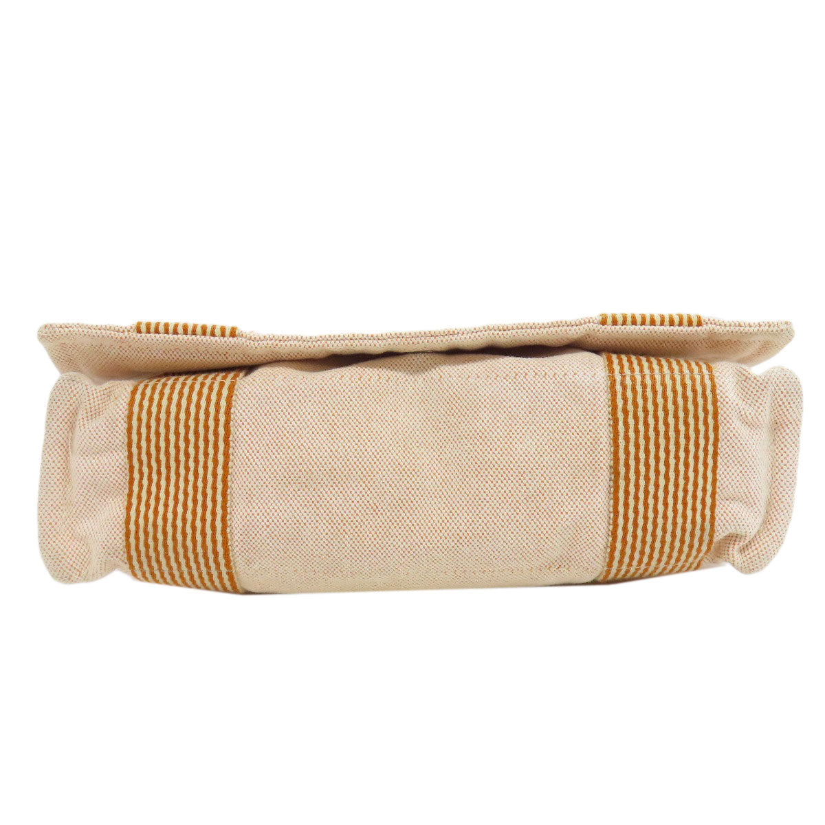 HERMES Shoulder Bag canvas Orange Fool Toe Basas Women  d