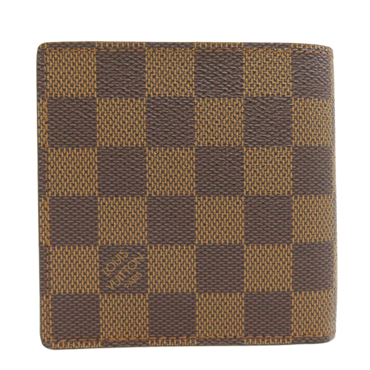 LOUIS VUITTON Bifold Wallet N61675 Damier canvas Brown Portefeuille?EMarco mens  d