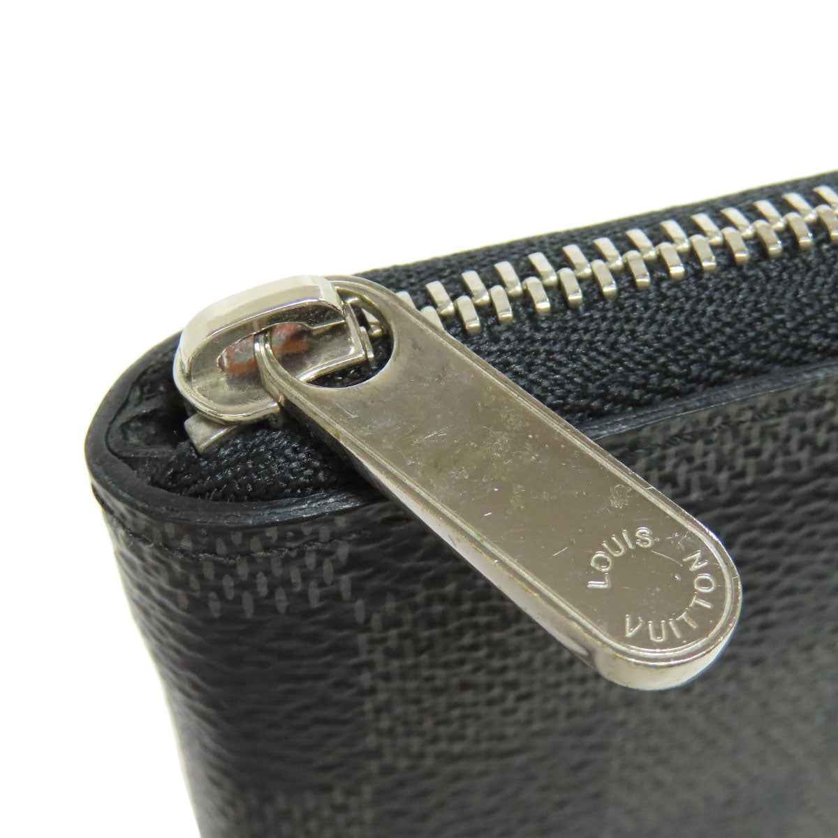 LOUIS VUITTON Coin case N63076 Damier canvas black Zippy coin purse mens(Unisex)  d