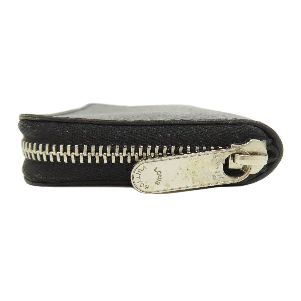 LOUIS VUITTON Coin case N63076 Damier canvas black Zippy coin purse mens(Unisex)  d