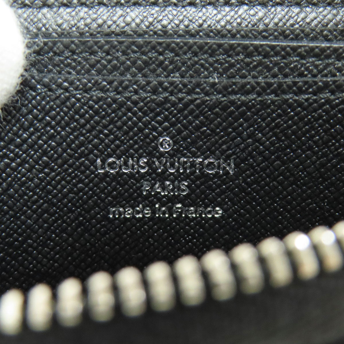LOUIS VUITTON Coin case N63076 Damier canvas black Zippy coin purse mens(Unisex)  d