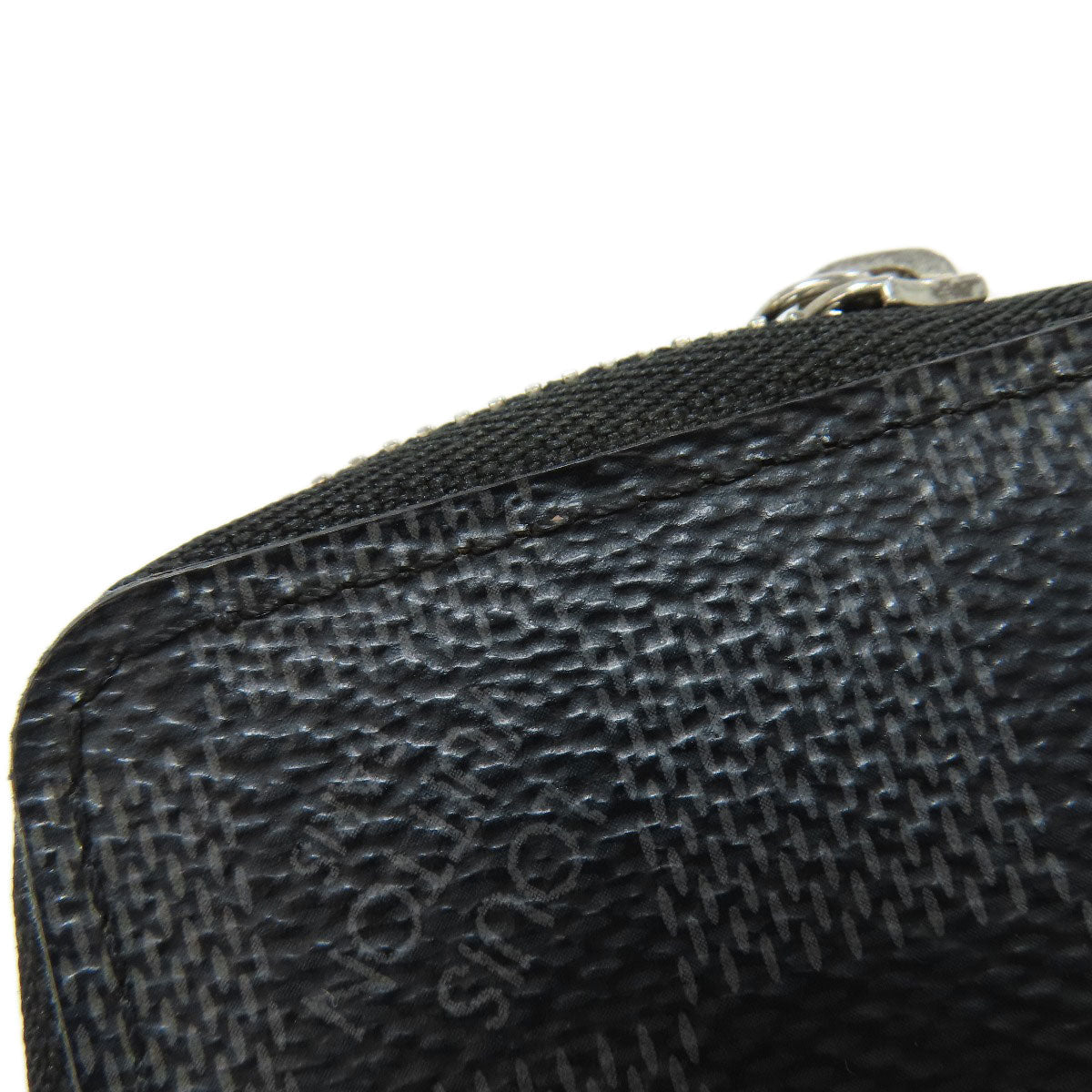 LOUIS VUITTON Coin case N63076 Damier canvas gray Zippy coin purse mens  d