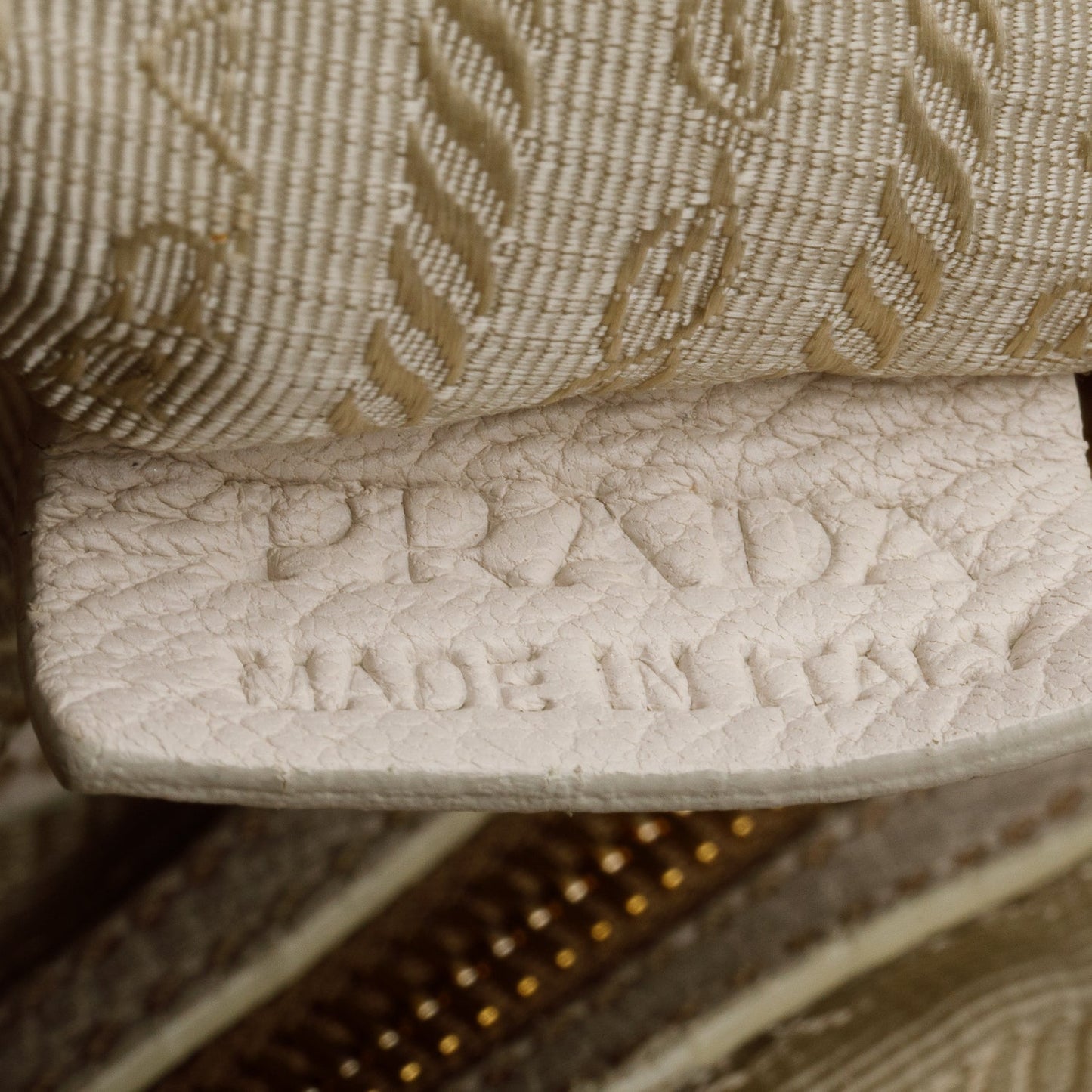 Prada Beige Cervo Pleats Small Shoulder Bag