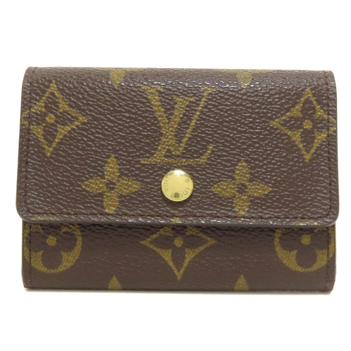 LOUIS VUITTON Coin case M61930 Monogram canvas Brown Portonet Plat Women  d